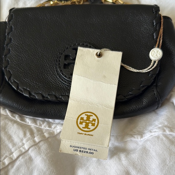 Tory Burch Black and Gold Crossbody Bag with Chain Strap - Picture 12 of 15